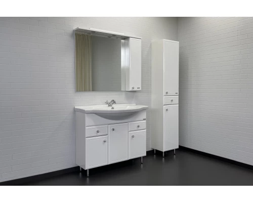 COMFORTY. Зеркало-шкаф "Сочи-100" белый глянец