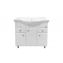 COMFORTY. Тумба-умывальник "Сочи-85" белый глянец с раковиной Сенеж 87