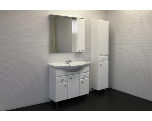 COMFORTY. Шкаф-колонна "Сочи-35" белый глянец