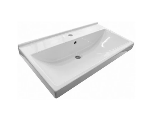 Тумба-умывальник Comforty Никосия-80П белый глянец с раковиной Fest 80