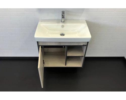 Тумба-умывальник Comforty Вена-70 дуб дымчатый с раковиной Адриана 70