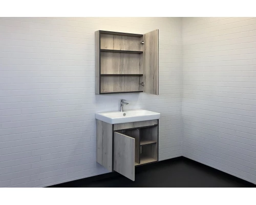 Зеркало-шкаф Comforty Вена-70 дуб дымчатый