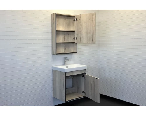 Зеркало-шкаф Comforty Вена-55 дуб дымчатый