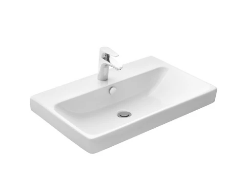 Тумба-умывальник "Соло-70" дуб тёмно-коричнвый с раковиной Адриана 70