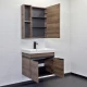 Тумба-умывальник "Соло-70" дуб тёмно-коричнвый с раковиной Адриана 70