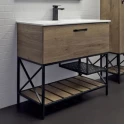 Тумба-умывальник Comforty Бредфорд 90 дуб темный с раковиной Comforty 90E