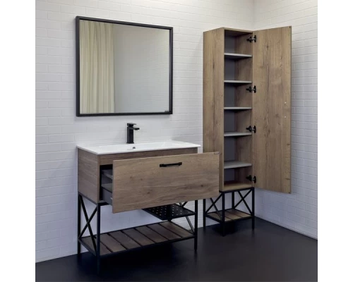 Тумба-умывальник Comforty Бредфорд 90 дуб темный с раковиной Comforty 90E