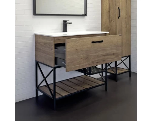 Тумба-умывальник Comforty Бредфорд 90 дуб темный с раковиной Comforty 90E