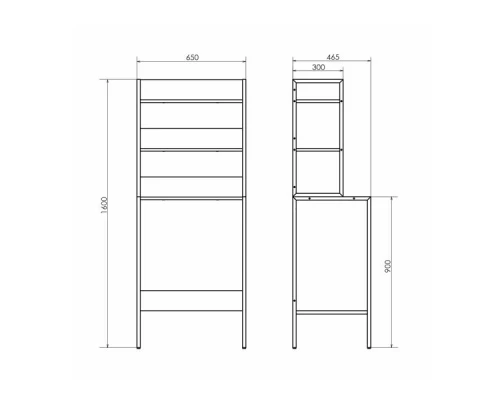 Стеллаж для стиральной машины Comforty бетон светлый