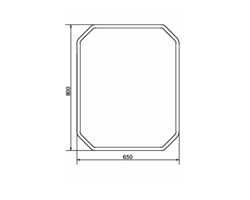Зеркало Comforty Колеус-65 светодиодная подсветка, бесконтактный сенсор 800*650