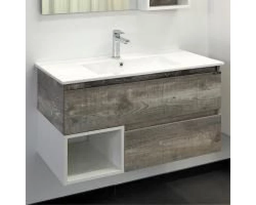 COMFORTY. Тумба-умывальник "Турин-90М" дуб бежевый с раковиной COMFORTY 90E