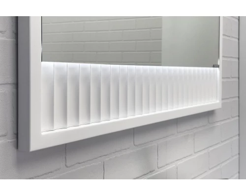 Зеркало Comforty Марсель-75 белое матовое с подсветкой