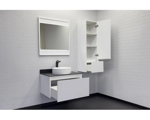 Зеркало Comforty Марсель-75 белое матовое с подсветкой