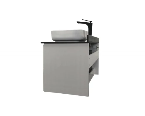 Тумба-умывальник "Амстердам-95" белая со столеш. под мрамор Калакатта Блэк с рак. COMFORTY T-Y9378