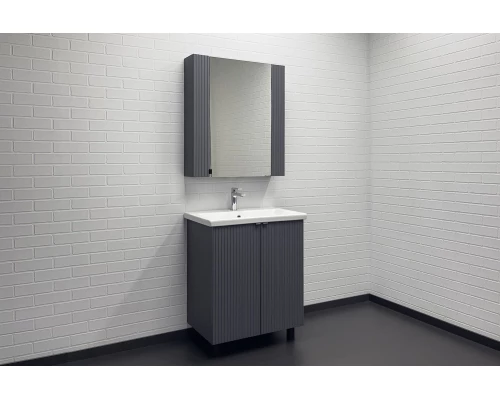 COMFORTY. Тумба-умывальник "Лима-70" антрацит с раковиной Como 70