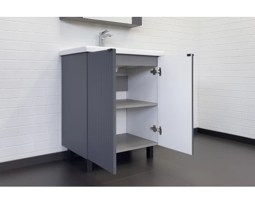 COMFORTY. Тумба-умывальник "Лима-70" антрацит с раковиной Como 70