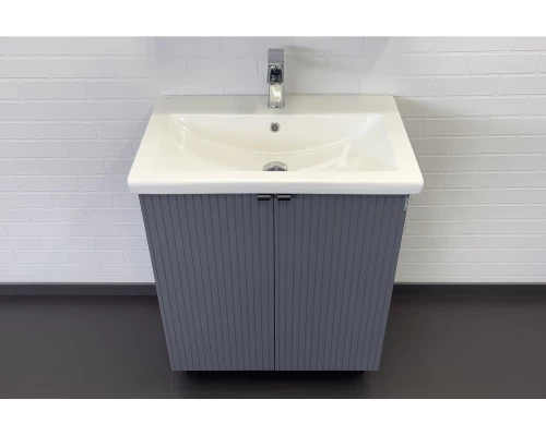 COMFORTY. Тумба-умывальник "Лима-70" антрацит с раковиной Como 70