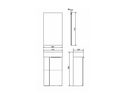 Зеркало Comforty Асти-40 бетон светлый