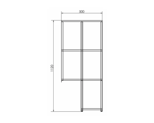COMFORTY. Стеллаж подвесной "Порто-50" дуб тёмно-коричневый