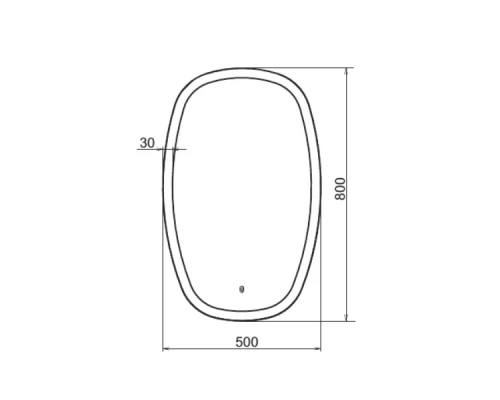 Зеркало Comforty Космея-50 светодиодная лента, бесконтактный сенсор 500*800