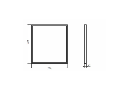 Зеркало Comforty Бредфорд-75 рама серый графит