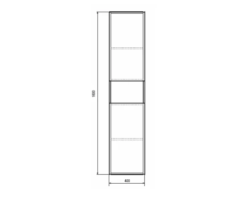 COMFORTY. Шкаф-колонна "Бордо-40" дуб темно-коричневый