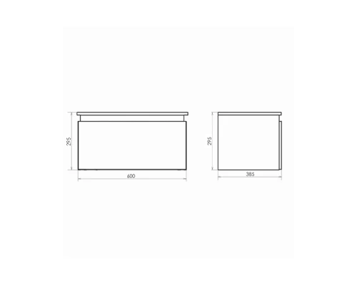 COMFORTY. Тумба подвесная "Осло-60" бетон светлый с белой столешницей