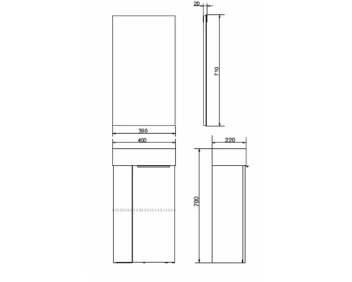 COMFORTY. Зеркало "Асти-40" дуб дымчатый