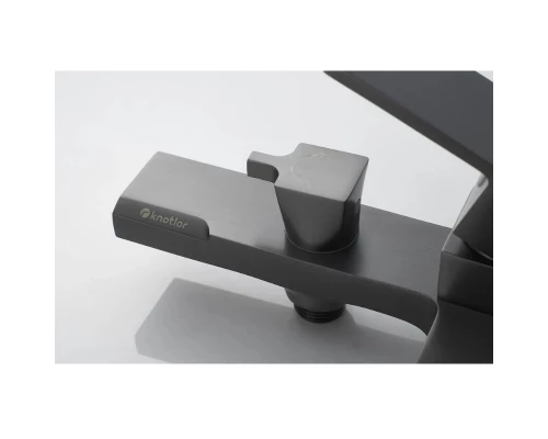 Смеситель для ванны Knotlor KN-22/GM, вороненая сталь