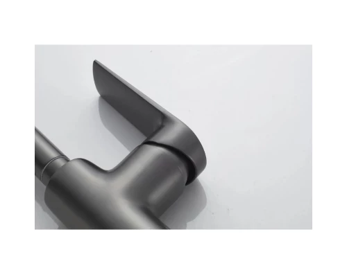 Смеситель для кухни Knotlor KN-61/GM, вороненая сталь