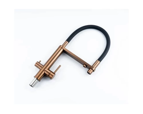 Смеситель для кухни с подключением фильтра Knotlor SS-15/RB, бронза