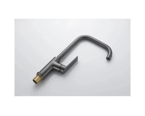 Смеситель для кухни Knotlor KN-61/GM, вороненая сталь