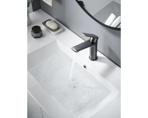 Cмеситель для раковины Knotlor KN-60/GM, оружейная сталь