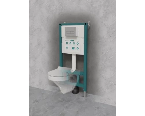 Инсталляция для подвесного унитаза Knotlor ISWC501FG, бирюзовый (серия 2)