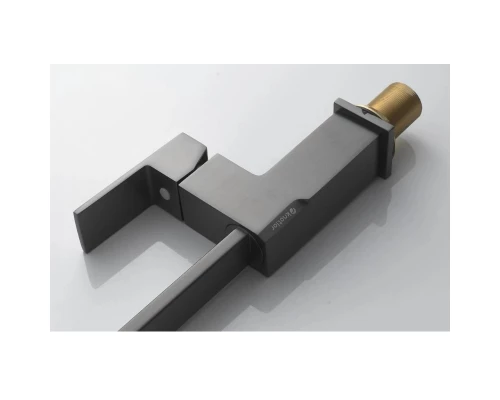 Смеситель для кухни Knotlor KN-21/GM, вороненая сталь