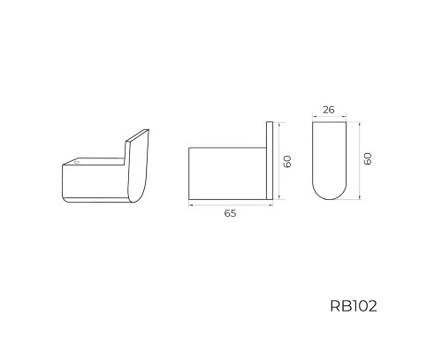 Крючок для ванной комнаты Knotlor RH102RB, бронза
