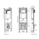 Инсталляция для подвесного унитаза Knotlor ISWC401FG, бирюзовый (серия 2)