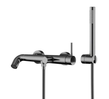 Смеситель для ванны Knotlor SS-32/GM, вороненая сталь