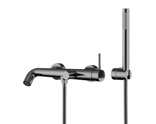 Смеситель для ванны Knotlor SS-32/GM, вороненая сталь