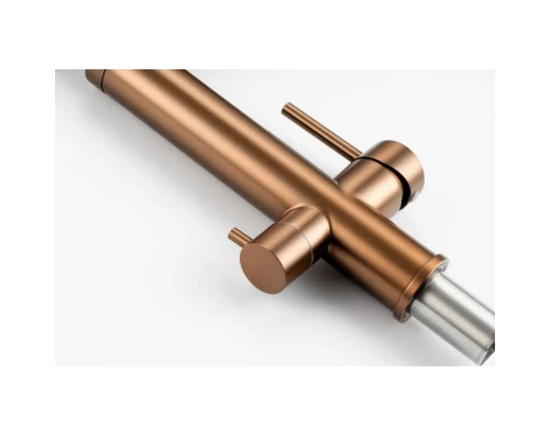 Смеситель для кухни с подключением фильтра Knotlor SS-15/RB, бронза