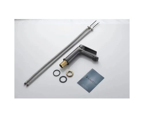 Cмеситель для раковины Knotlor KN-60/GM, оружейная сталь