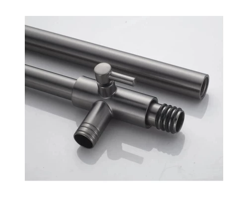 Душевая система Knotlor KN-62/GM, вороненая сталь