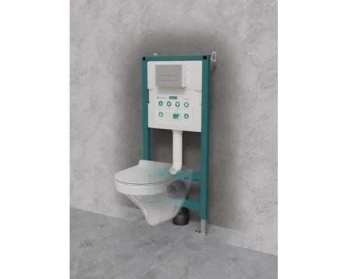 Инсталляция для подвесного унитаза Knotlor ISWC502FG, бирюзовый (серия 2)
