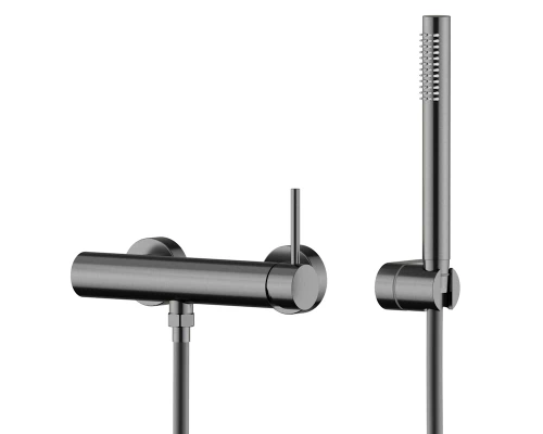 Смеситель для душа Knotlor SS-22/GM, вороненая сталь