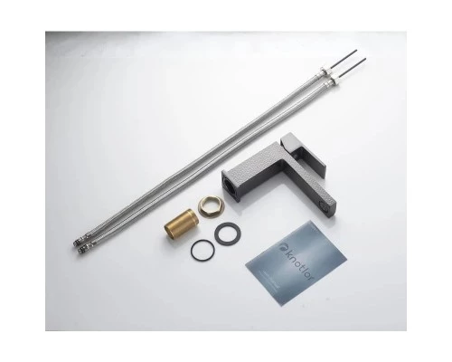 Cмеситель для раковины Knotlor KN-20/GMP, оружейная сталь
