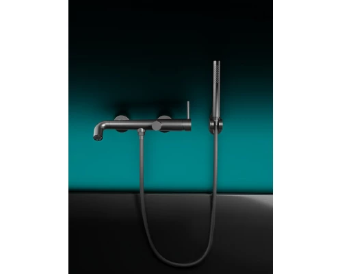 Смеситель для ванны Knotlor SS-32/GM, вороненая сталь