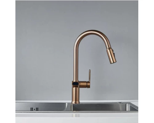 Смеситель для кухни с индикатором температуры Knotlor KN-100/RB, бронза