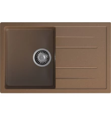 GRANFEST Мойка композит QUADRO GF-Q--780L  чаша с крылом 780*500 мм  терракот арт.GF-
