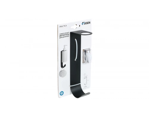 Держатель для дозатора с крючком, черный (FIXSEN Practica (FX-800A)