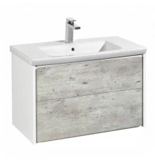 RONDA Тумба под раковину GAP 80, бетон/белый глянец, ROCA